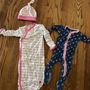 Magnetic Baby Sleepwear Set - Polka Dot and Ice Cream Prints
